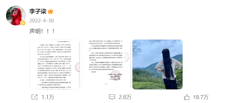 断更1217天后，李子柒回归